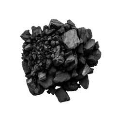 Obraz premium Black Coal Rocks Pile Dark Background