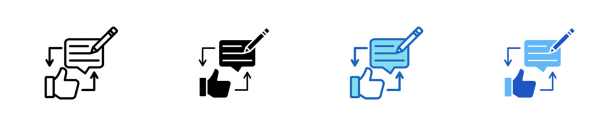 Constructive Feedback  Icon Set Multiple Style Collection
