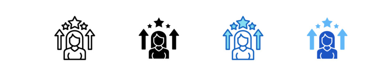 Self-Motivation  Icon Set Multiple Style Collection
