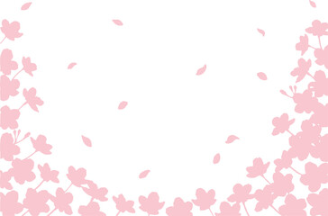 桜の花びらが舞う背景