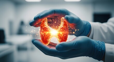 thyroid gland, symbolizing advanced diagnostics and hormonal healthcare.