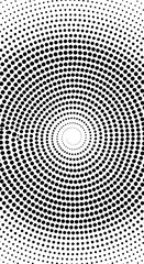 Halftone Pattern Concentric Circles Vector Background, Gradient Design