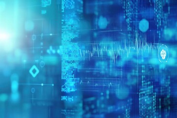 Fototapeta premium Analyze Data Flow With Digital Connection And Virtual Intelligence Theme