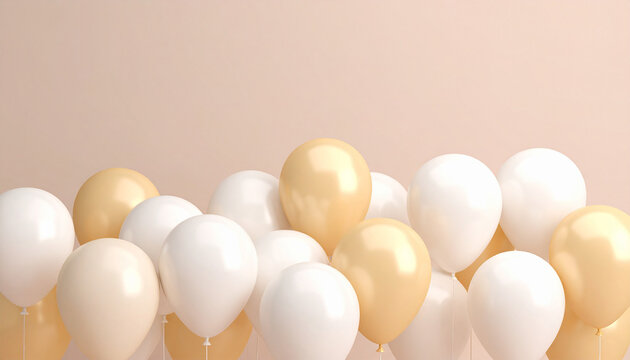 Balloons of Celebration: A collection of pristine, pearlescent balloons float gracefully. Capture the spirit of festive occasions, from joyous birthdays to momentous celebrations.