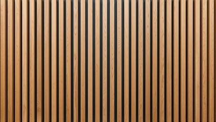 A brown wooden slatted wall or fence with vertical lines