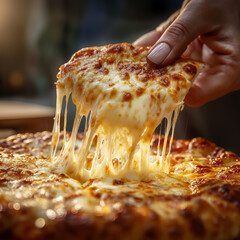A close up of glossy manicured hands holding a messy
