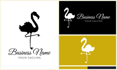 Flamingo Logo Design Variations. (13)