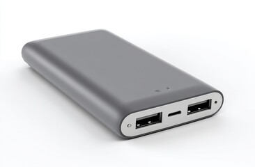 Portable Power Bank with Dual USB Ports and Slim Design for Charging Devices on the Go