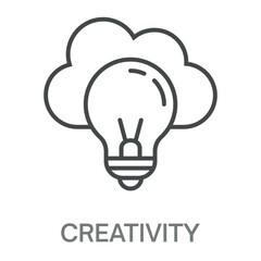 Creativity Simple Style Design Outline Symbol Illustration