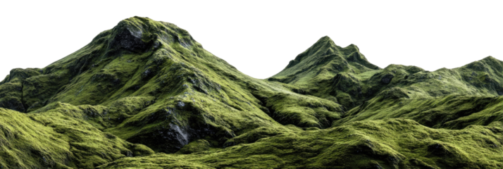 Lush, rolling green mountains