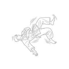 Judo Throw Illustration