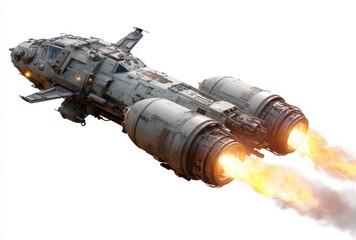 High-Speed Rocket Launch with Bright Flames and Exhaust Plumes in a Clear Sky