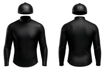 Black Jockey Jersey and Helmet Mockup