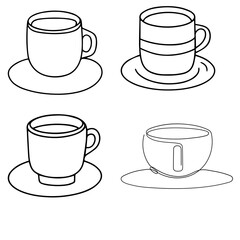 set of coffee cups