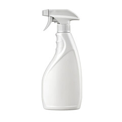 White plastic spray bottle isolated on transparent background