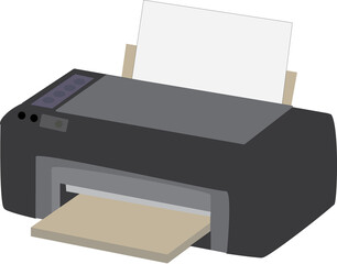 A vector art of a printer. 