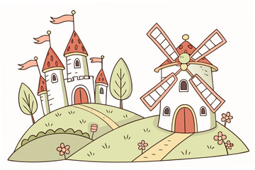 Naklejka premium fairy tale castle