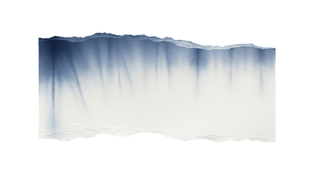 Torn blue paper isolated on transparent background