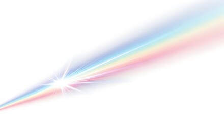 Naklejka premium Rainbow light effect isolated on white background