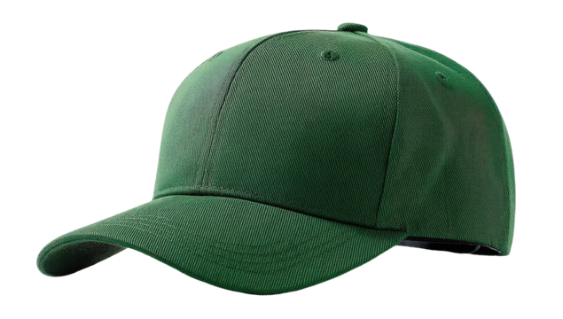Forest green baseball cap, front view
