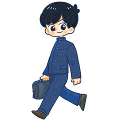 学生服を着た男の子イラスト