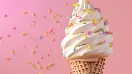 dessert banner mockup soft serve ice