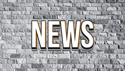 Schriftzug NEWS vor Steinwand