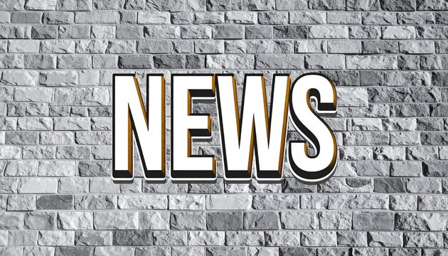 Schriftzug NEWS vor Steinwand
