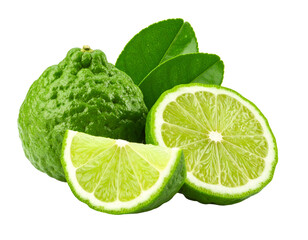 bergamot. whole and sliced ​​bergamot isolated on transparent png