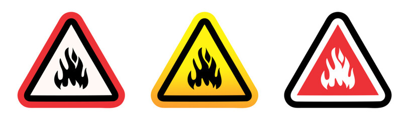 Flammable material warning sign