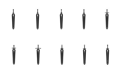 collection of sword symbols with different sword hilts