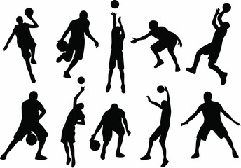 Various sports silhouette in ...