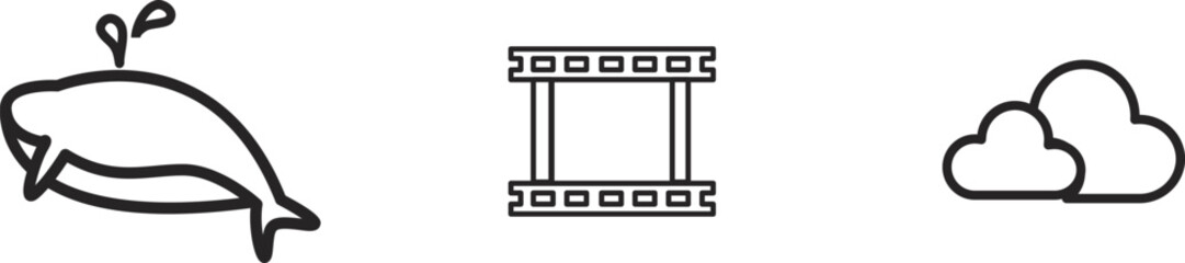 Film strip icon movie reel symbol cinema and entertainment vector illustration