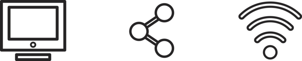 Share Icon Vector Illustration Simple Connection Symbol for Social Media and Networking