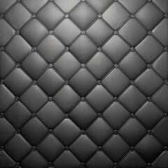 Fototapeta premium Diamond-tufted black leather texture