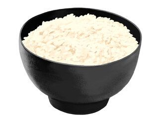 白飯（黒椀）