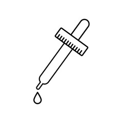 Eye dropper icon outline set sign vector flat black simple illustration for web and app..eps