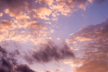 Dramatic sunset sky for nature background