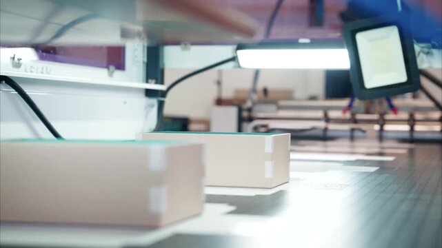 Innovative production line transforms cardboard into decorative boxes with precision and efficiency