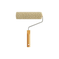 Fototapeta premium Paint roller tool for wall painting and home renovation isolated on white background