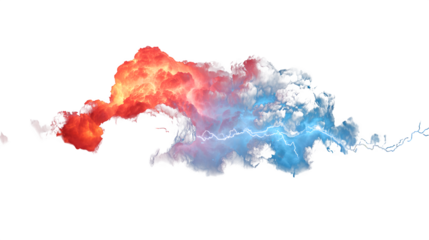 Elemental Clash, isolated on transparent background