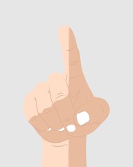 illustration of a pointing hand