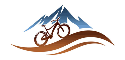 Obraz premium Mountain bike illustration design graphic