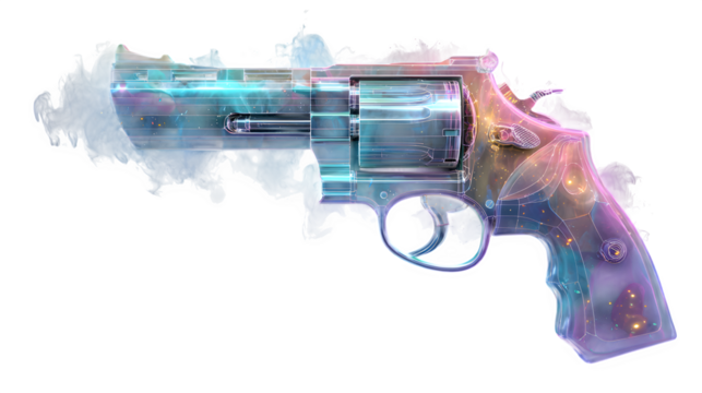 Cosmic Revolver, isolated on transparent background