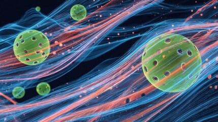 Modern Neon Green Pickleball Sport Concept with Dynamic Trails for Authentic Active Lifestyle Branding and Social Media Campaigns