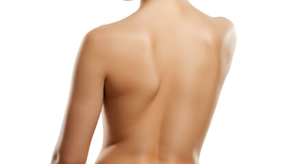 Obraz premium Smooth skin female soft back isolated – spa and skincare design