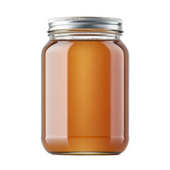 Golden honey in a glass jar, perfect for recipes, wellness, and natural product branding