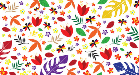 Beautiful flower collection of posters with roses, leaves, floral bouquets, flower compositions