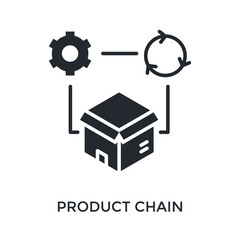 Product Chain Icon Glyph Style. Vector Illustration For Graphic Design