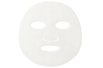 White cosmetic face mask isolated on transparent background